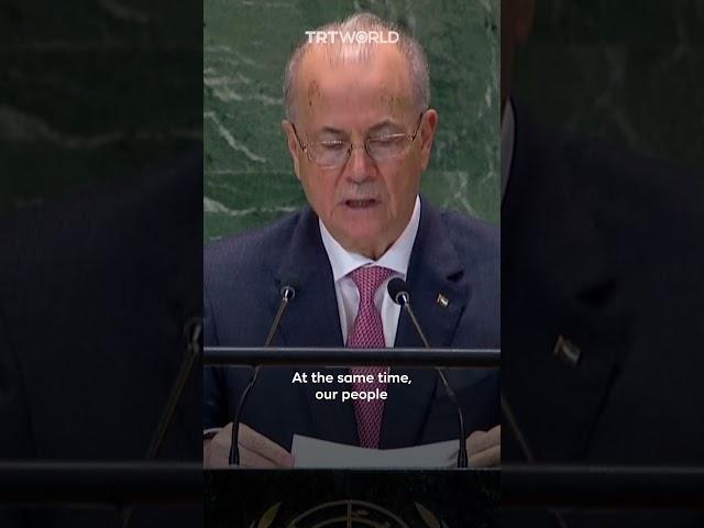 Palestinian PM addresses UN General Assembly