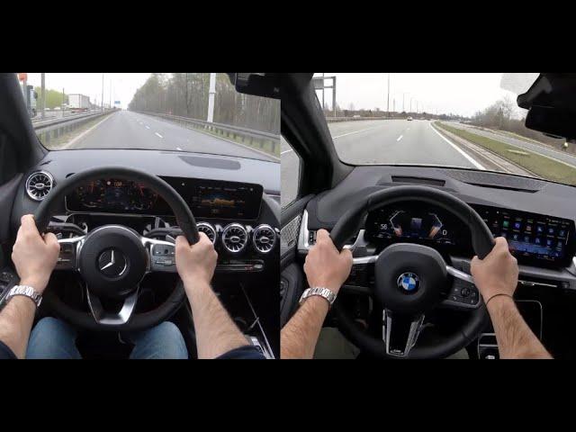 2022 Mercedes B Class vs 2022 BMW 2 Active Tourer | Test Drive POV #car #pov #testdrive