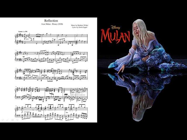 Reflection from Mulan - Disney (2020) - piano solo music sheet