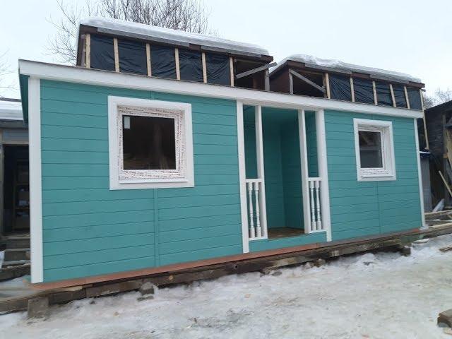 Бытовка с крыльцом распашонка 7м с крыльцом 1,5х1м.