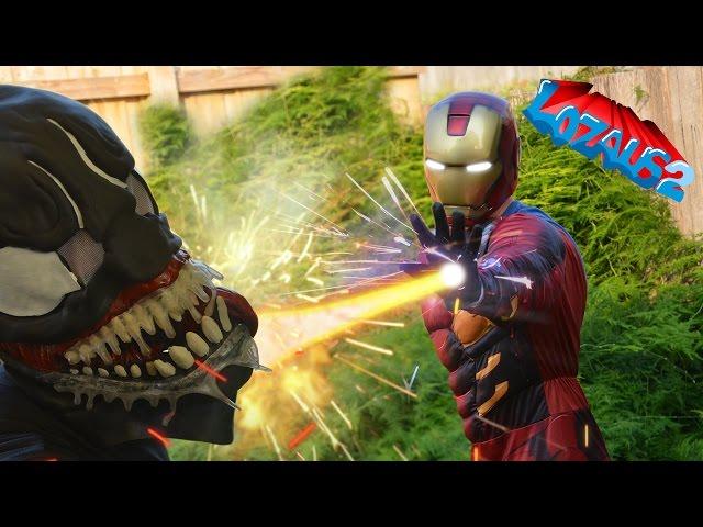 IRONMAN VS VENOM with Spiderman & Deadpool Part 7