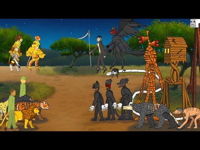 CARTOON CAT,CARTOON DOG,CARTOON MOUSE,SIREN HEAD, VS BIG CATS, TIGER GOD, LION GOD, (FULL VERSION)