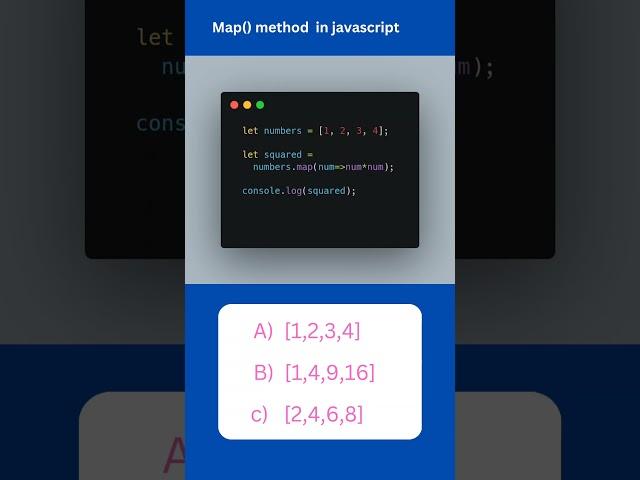 Boost Your JS Skills with Map() in One Minute! ⏱️ #Shorts #javascriptquiz #quiz #codingforbeginners