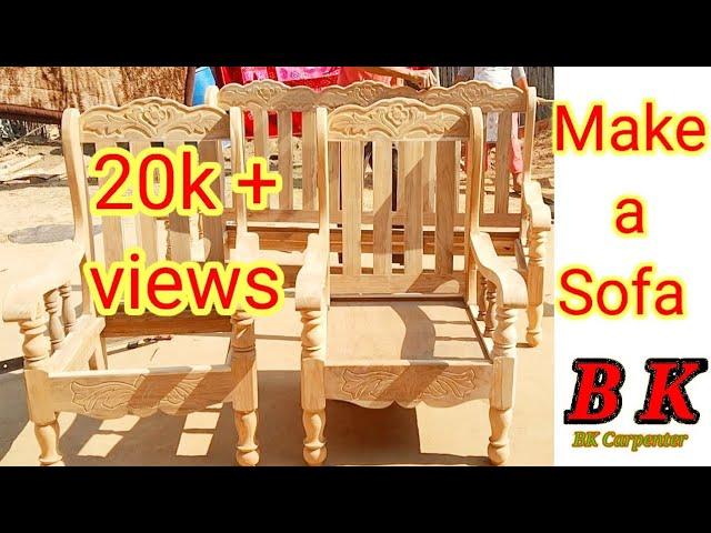 Assemble Wooden Sofa Set 3+1+1 // wood working make a sofa