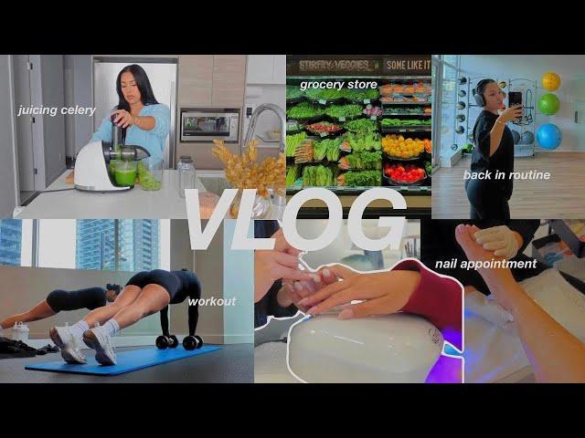 PRODUCTIVE RESET VLOG  back in routine, gym *motivation* grocery shop, nails, healthy living