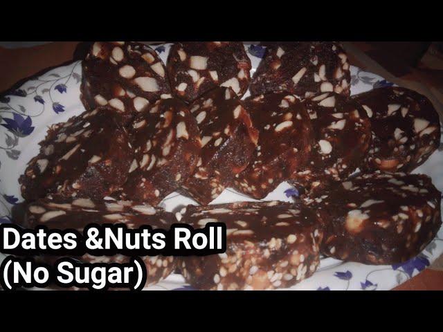 Dates Nuts Roll  - No Sugar Burfi- Ponnu Shanu World