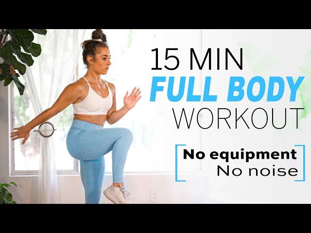 15 MIN FULL BODY HOME WORKOUT // No Equipment, No Noise | Demi Bagby