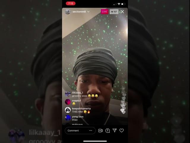 Section8 Vibin Out to Instrumentals ON IG LIVE 