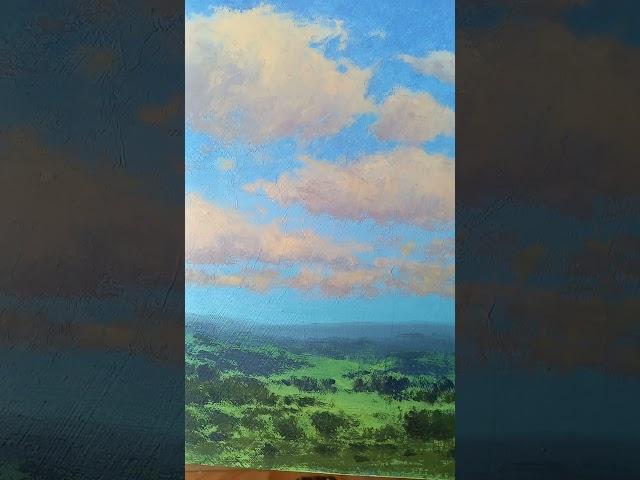 'I Can See for Miles' a new skyscape oil painting by Kester Hew Crawford. #oilpainting #landscapeart