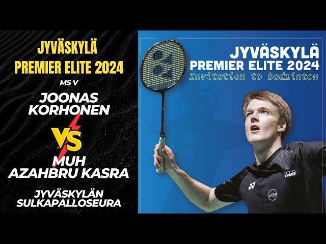 Sulkapallo Joonas Korhonen vs Muh Azahbru Kasra MS V Semifinaali Jyväskylä Premier Elite 2024