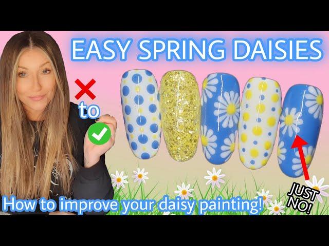  Easy Spring daisys! Daisy nail art | Cute Easter flowers & polkadot | Miss Jo's Nail Co.