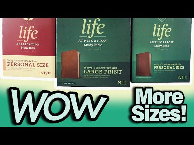 Life Application LARGE PRINT & Personal Size Study Bibles (NLT & NIV) from Tyndale - Review