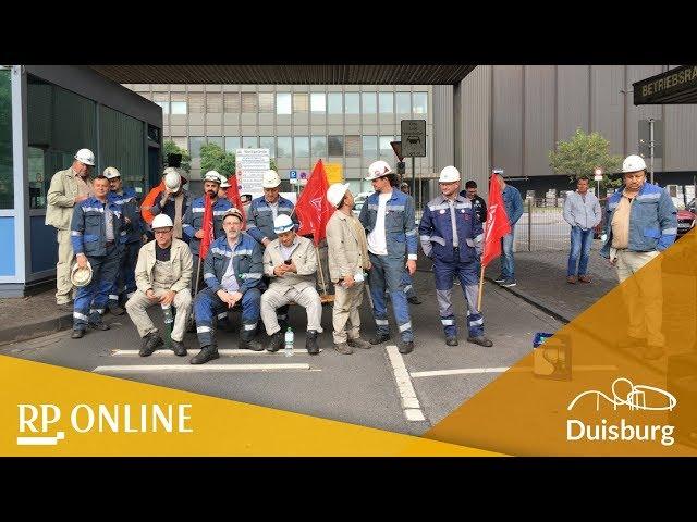 Protest gegen Fusion: Mahnwache bei Thyssenkrupp in Duisburg