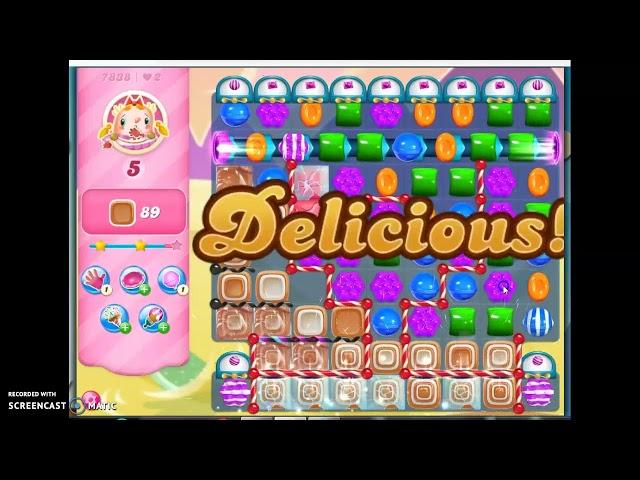 Candy Crush Saga Level 7838 No Boosters