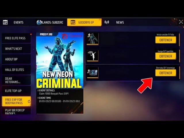 ⏰ FECHA LA LLEGADA DEL NUEVO CRIMINAL NEÓN CON PREMIOS GRATIS EN LA NUEVA ACTUALIZACIÓN 