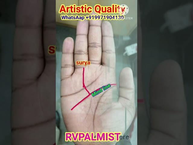Artistic quality || #palmstudy #astrology #fortunetelling #palmistry #rvpalmist
