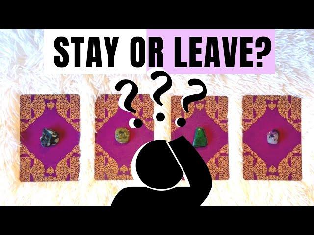 Should you STAY or GO? (romantic love) Tarot Reading