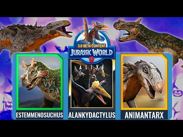 ALL DINOSAURS- Update 3.9 Part I (Jurassic World Alive beta)