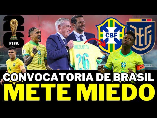  OFICIAL  LOS CONVOCADOS DE BRASIL PARA ENFRENTAR A ECUADOR  BECCACECE DEBE ESTAR ASUSTADO