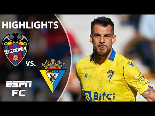 Alvaro Negredo scores great header as Cadiz defeats Levante | LaLiga Highlights | ESPN FC