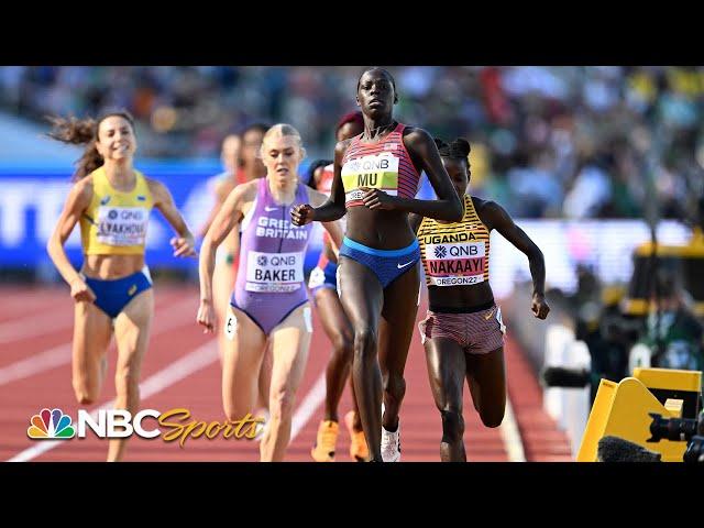 Athing Mu takes down defending 800m champ to make a statement in Worlds heat | NBC Sports