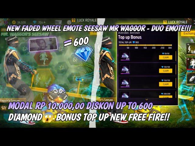 Spin Emote Terbaru Seesaw|Pake Bonus Top Up Diamond!! BELI RP 10k Bisa dapet DIAMOND Up to 600 !!!