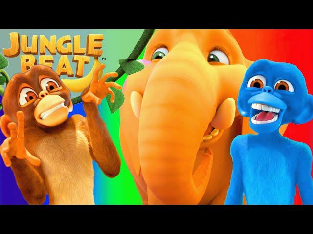 Colorful Animals! | Rainbow Rising | Jungle Beat: Munki & Trunk | Kids Animation 2023
