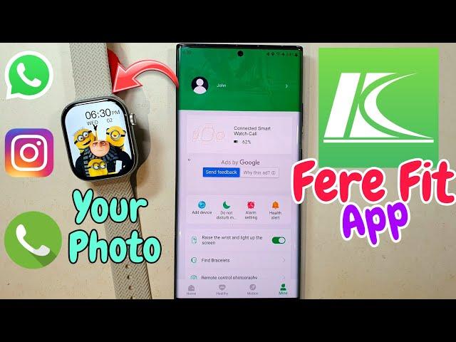 Fere Fit connect to phone | Fere Fit App | Wallpaper In fere fit app | Smartwatch Connect To Phone