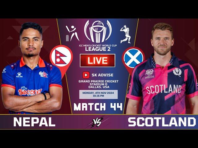 NEPAL VS SCOTLAND ICC WORLD CUP CRICKET LEAGUE 2 SERIES 39TH MATCH LIVE COMMENATARY | ICC WCL2 MATCH