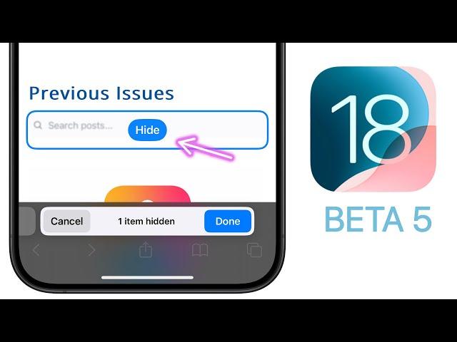 iOS 18 Beta 5 Released - What's New?