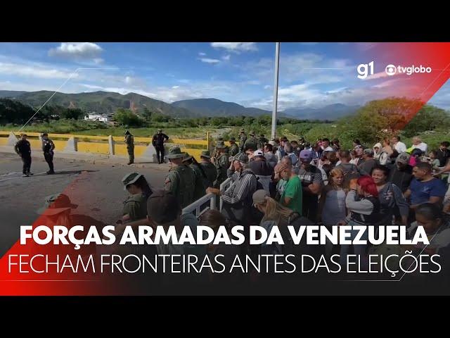 Forças Armadas da Venezuela fecham as fronteiras dois dias antes da eleição presidencial #g1 #JN