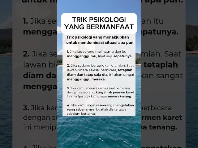 TRIK PSIKOLOGI YG BERMANFAAT#quotes #motivasi #relationship #katabijak #faktaunik #fakta #psikologi