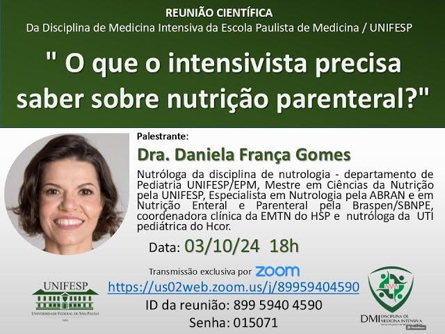 O que o intensivista precisa saber sobre nutrição parenteral?