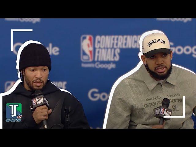 Jalen Brunson and Karl-Anthony Towns SURRENDER to Josh Hart after coming from the BENCH