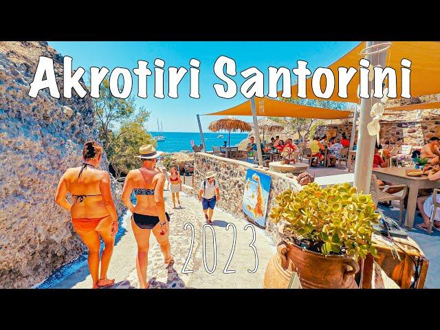 Akrotiri Santorini, also drive and walk to the RED BEACH, Greece 2023