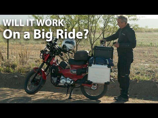 Fully Loaded Test Ride | New Motorcycle Luggage for my Honda Trail 125