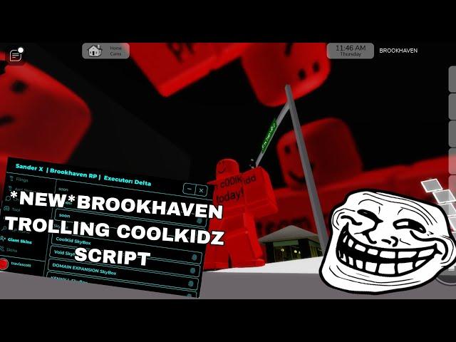 *NEW* Brookhaven Trolling Cool Kid Script Hack | Admin Cmnds Fluxus,Hydrogen,Delta,Arceus X Mobile