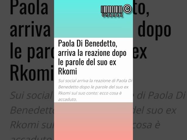 Paola Di Benedetto, arriva la reazione dopo le parole del suo ex Rkomi #shorts #rkomi #gossip