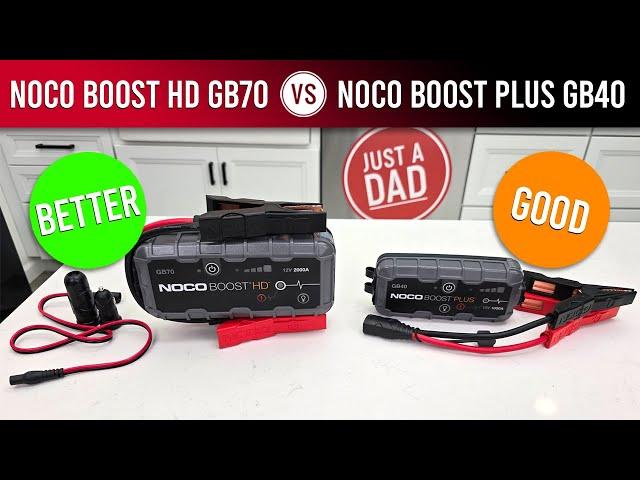 NOCO Boost HD GB70 2000A vs NOCO Boost Plus GB40 1000A Battery Jump Starter COMPARISON