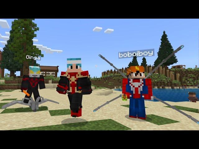 Cara Berubah Menjadi Spiderman Di Minecraft! Boboiboy Ultraman Ginga Jadi Spiderman - Minecraft Lucu