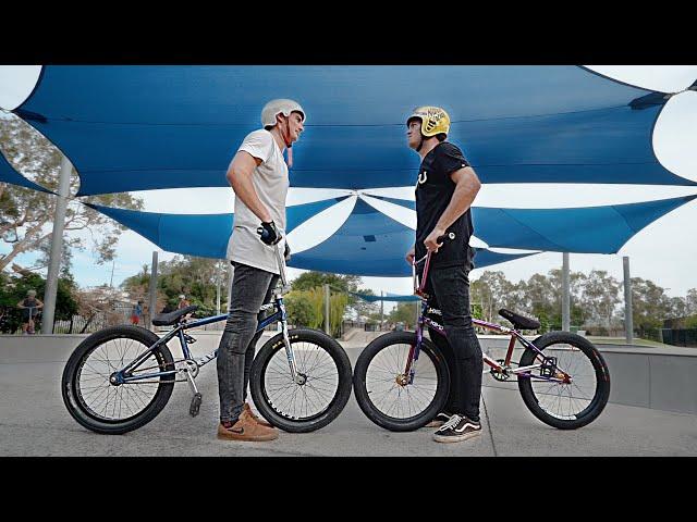 Ryan Williams vs Andrew Hutchison | Skatepark Game of BIKE!