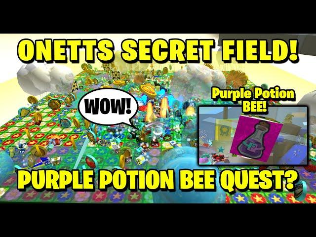 Onetts Secret Field! Purple Potion bee Quest? - Bee Swarm Simulator