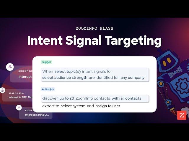 Intent Signal Targeting | Demo | ZoomInfo Plays