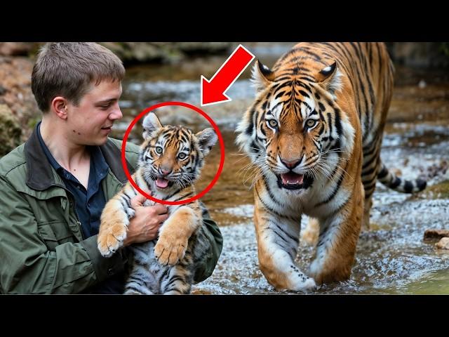 A BOY SAVES A CRYING TIGER CUB. BUT WHAT THE TIGER MOM DOES WILL LEAVE YOU SHOCKED!