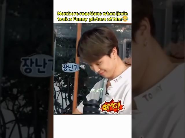 Members reaction when jimin took funny picture of him  #jimin #viralvideo #shorts #foryou #BTS