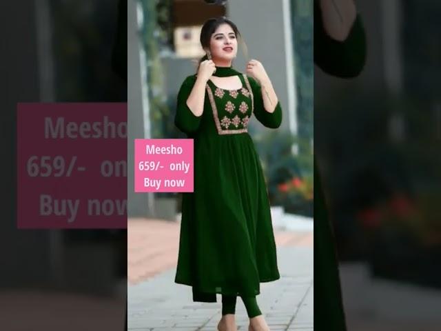 Meesho anarkali kurti set/ #shorts #meesho #review #youtubeshorts #trending