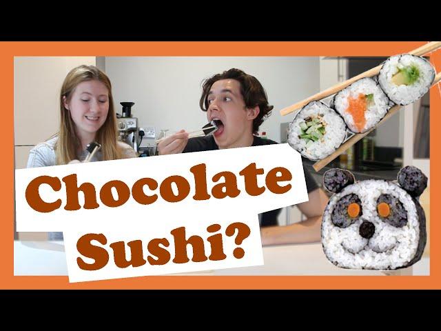 Weird Sushi Fillings - Jessi and Will Eats