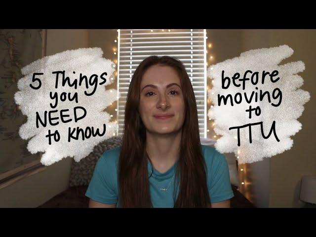 5 Things you NEED to know | Texas Tech University