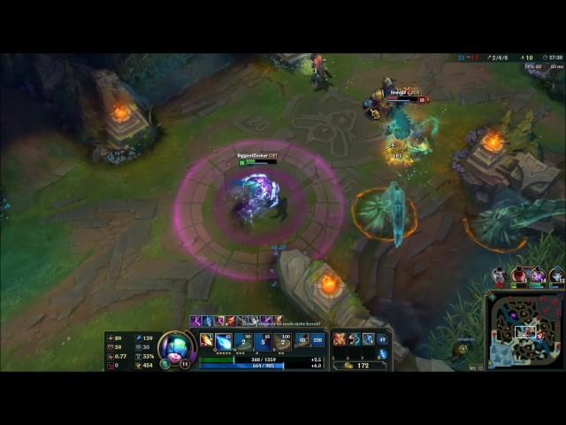 Not even close - Sona 1HP - League of Legends