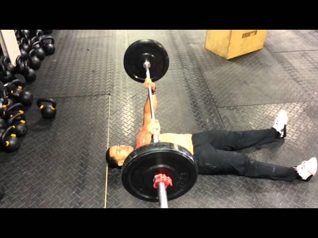 Barbell Floor Press (Chest Exercise)